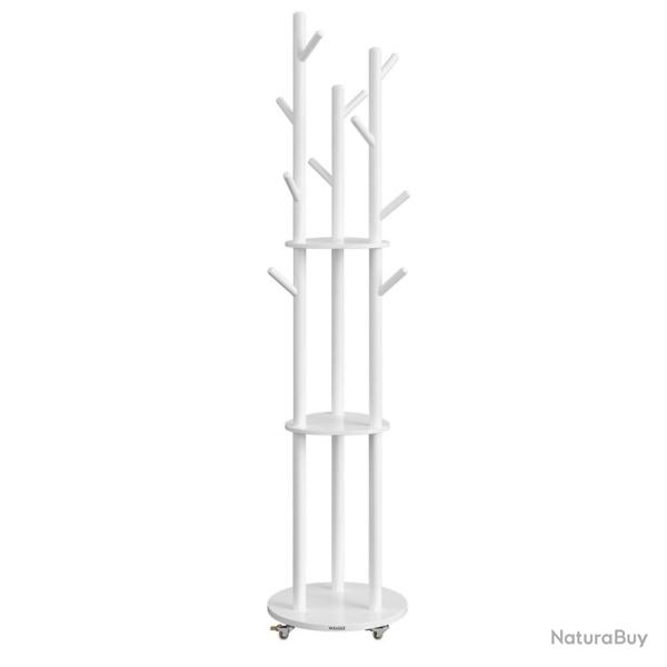 Portemanteau avec 11 crochets et 3 �tag�res 4 roulettes pivotantes � 360� mobile crochet et poteau