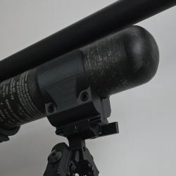 Pince Adaptateur 60mm pour Bouteille PCP - Rail Picatinny 21mm Sp&eacute;cial Bipied