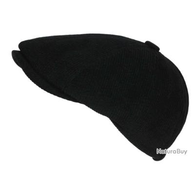 Casquette vintage décontractée en cuir noir véritable pour homme • Vintage Univers