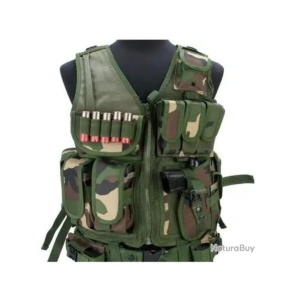 VESTE TACTIQUE MESH WOODLAND