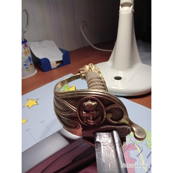 Sabre d'Officier de Marine Royale Anglaise. Priode Victorienne 1827.Georges IV