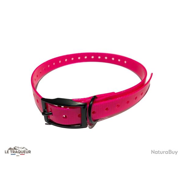 COLLIER BIOTHANE 19MM ROUGE