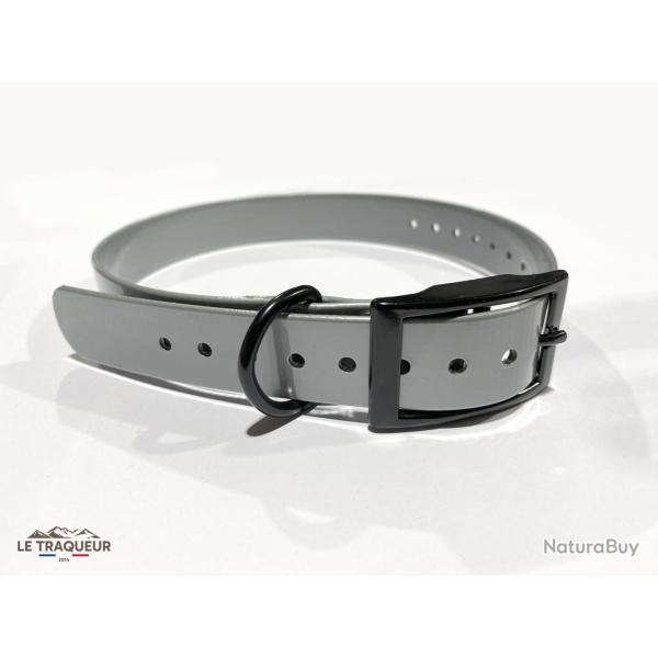 COLLIER BIOTHANE 25MM BLANC