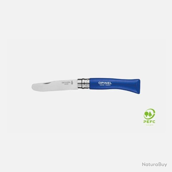 MON PREMIER COUTEAU OPINEL N7 BOUT ROND BLEU