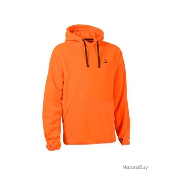 SWEATSHIRT PERCUSSION POLAIRE A CAPUCHE ORANGE