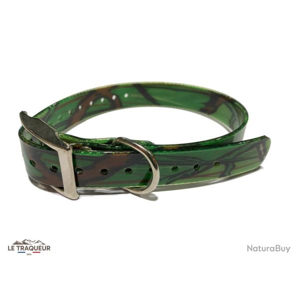 COLLIER BIOTHANE 25MM BIOGOLD CAMO VERT