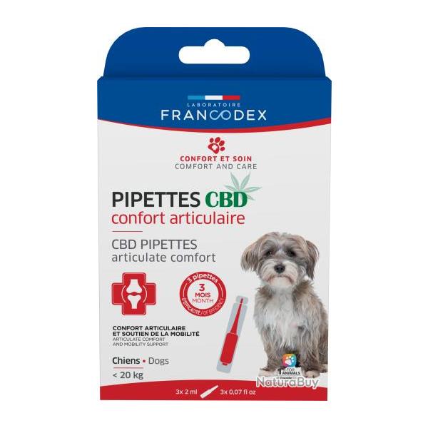 Pipettes CBD chiens - de 20kg Francodex