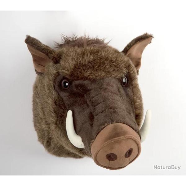 Troph�e T�te de Sanglier en Peluche 45 cm