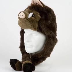 Bonnet sanglier peluche - Taille Adulte
