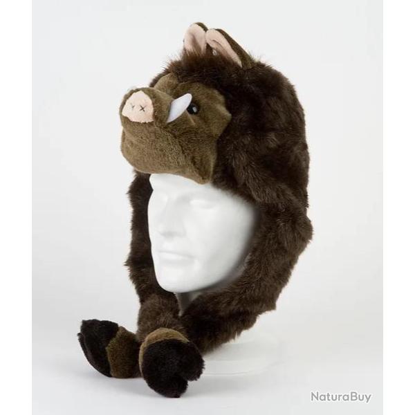 Bonnet sanglier peluche - Taille Adulte
