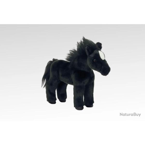 Peluche Cheval noir 30 cm