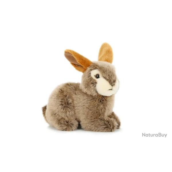 Peluche Lapin brun couch� 20 cm
