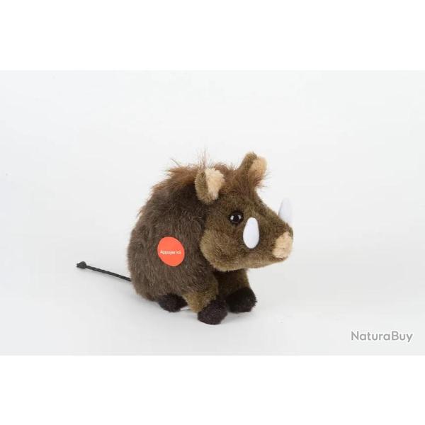 Peluche sanglier sonore 18 cm