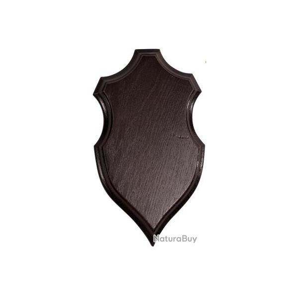 Ecussons trophee chevreuil bois sombre,22x13cm