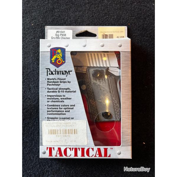 DESTOCKAGE !! POIGNEE PACHMAYR G10 TACTICAL GRIP SIG SAUER P938 GREY GRAPPLER