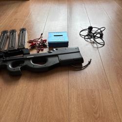 p90 tokyo marui full upgrade hpa + 3 mag 100bbs + chargeur modélisme pour kit hpa.