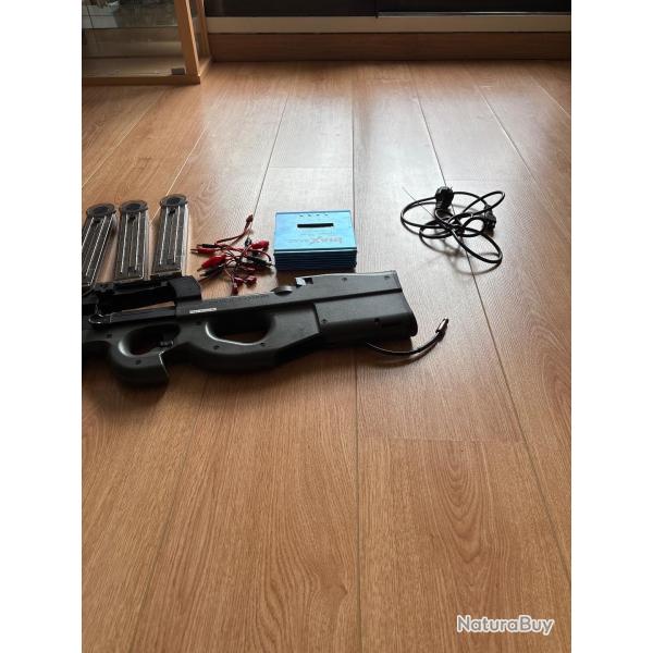 p90 tokyo marui full upgrade hpa + 3 mag 100bbs + chargeur modlisme pour kit hpa.