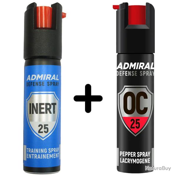 Pack Spray de D�fense OC25 + Entrainement INERT25 - Admiral Defense