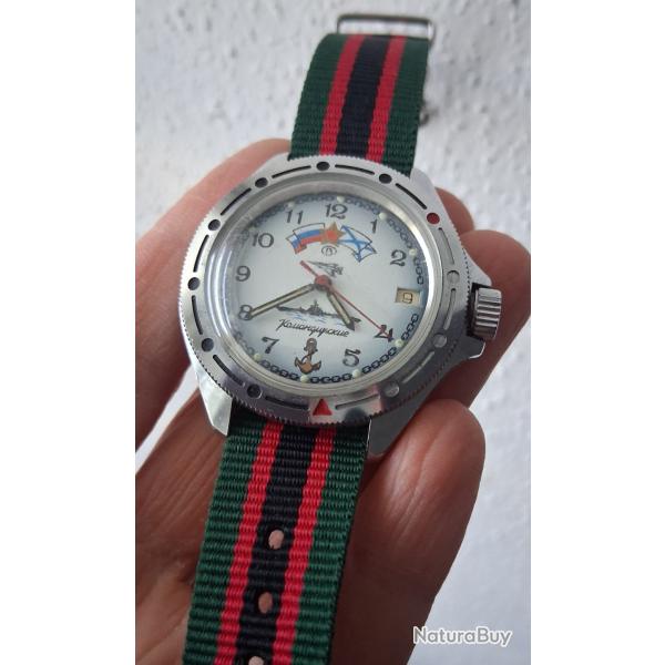 VOSTOK KOMANDIRSKIE  "MARINE RUSSE" MONTRE M�CANIQUE FABRIQUEE EN RUSSIE CHISTOPOL 1990-2000