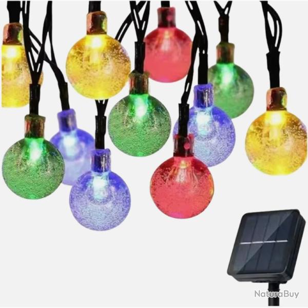Guirlande Solaire Ext�rieur Cristal 8 Modes �tanche IP65 F�te Jardin Multi color 22 m - 200 led