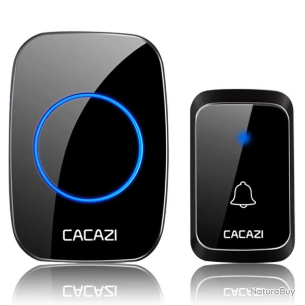 Sonnette sans fil �tanche � piles 300M port�e 36 m�lodies maison commerce Noir