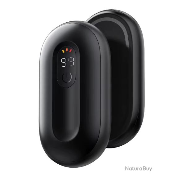 Chauffe-mains rechargeables 2 paquets magn�tiques 3 r�glages chauffage rapide �lectrique noir neuf