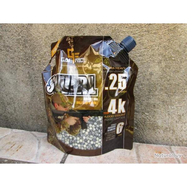 sac de Billes 6mm  airsoft 0,25g/4000 pcs ( voir photos)