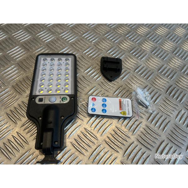 lampe exterieur lumiere led solaire telecommande capteur jardin garage patio cour chemin