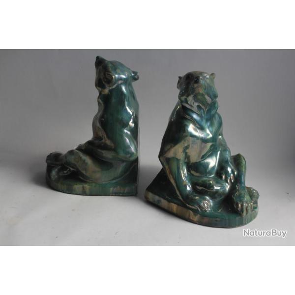 Ours Serre-livres grs flamm Rambervillers Alphonse Cytre