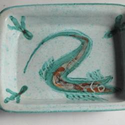 Plat céramique Poisson Anguille Humbert Pittari Vallauris