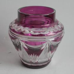 VAL ST LAMBERT Vase cristal taillé Alexandra