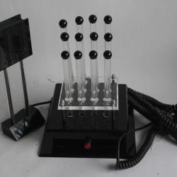 Téléphone design à colonnes lumineuses plexiglas 1970