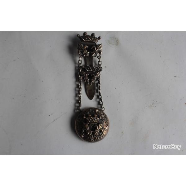 Clavet de Chtelaine Porte montre Fleur de lys Couronne de Baron