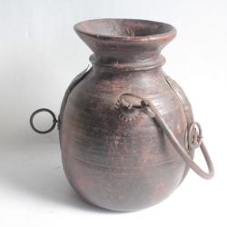 Ancien Pot à lait bois Inde Népal