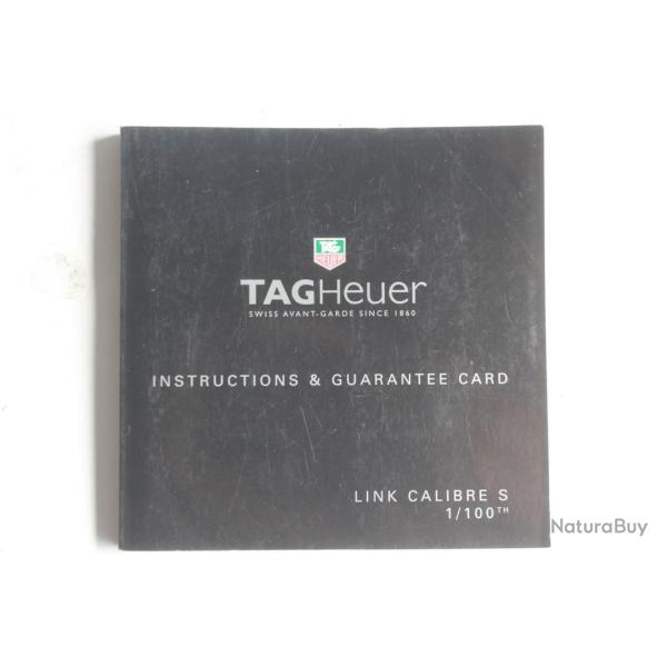 TAG HEUER livret notice montre Link calibre S 1/100th