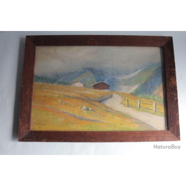 Tableau Dessin � la craie grasse Prayon Valais Suisse Meltzer