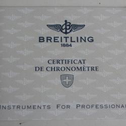 BREITLING Certificat chronomètre Montbrillant or rose