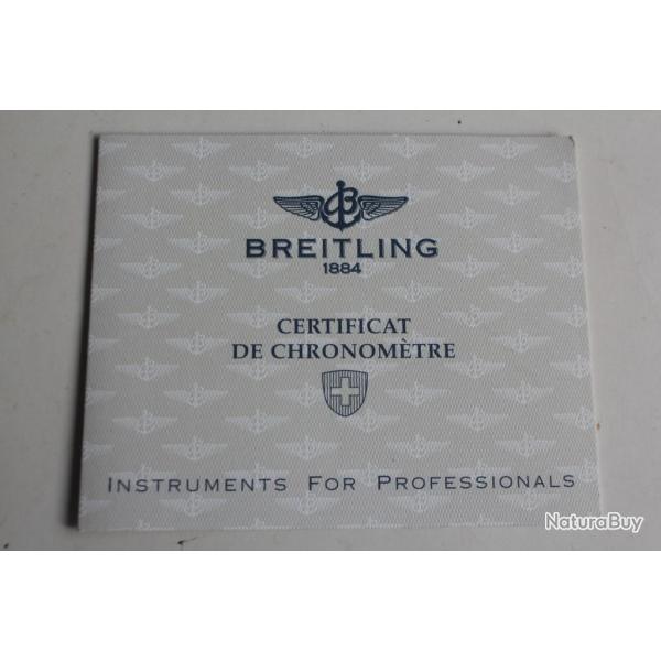 BREITLING Certificat chronomtre Montbrillant or rose