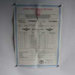 BREITLING Certificat chronomètre Automatique Chronographe type I