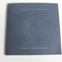 LONGINES livret notice montre couronne vissée