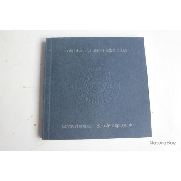 LONGINES livret notice montre boucle dployante