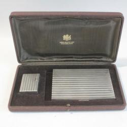 KIRBY BEARD & Co Briquet essence et &Eacute;tui &agrave; cigarettes argent