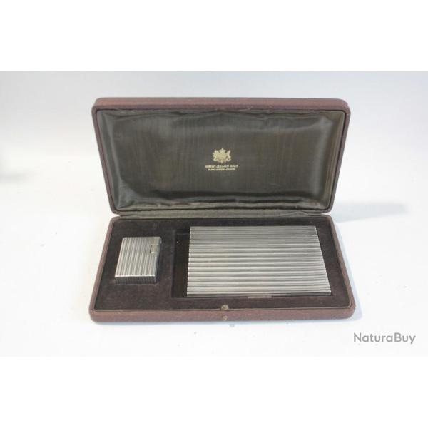 KIRBY BEARD & Co Briquet essence et �tui � cigarettes argent