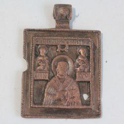 Pendentif Icône orthodoxe bronze Déisis