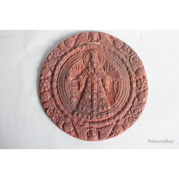 M�daillon religieux terre cuite J�sus Mus�e Krahuletz Eggenburg