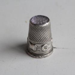 Dé à coudre argent améthyste Fer à cheval.