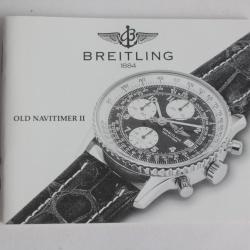 BREITLING livret notice montre Old Navitimer II