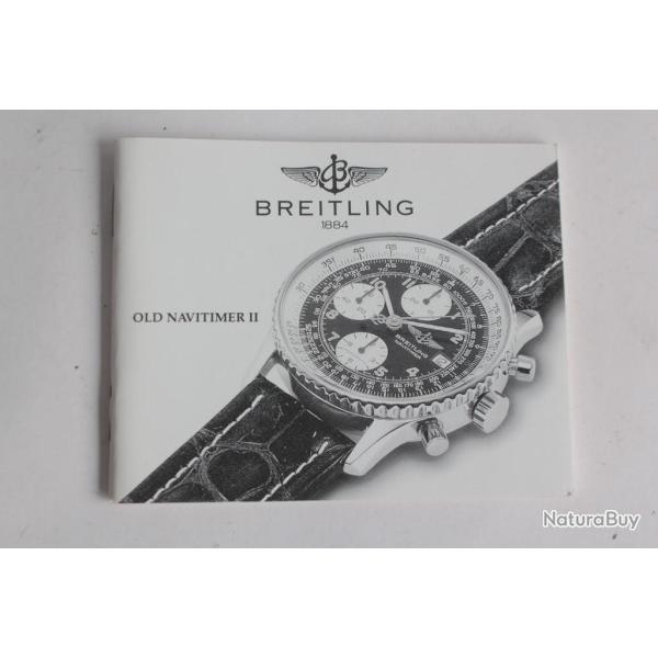 BREITLING livret notice montre Old Navitimer II