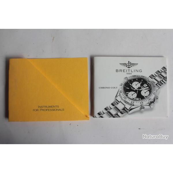BREITLING livret notice montre Chono Colt