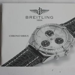 BREITLING livret notice montre Chono Sirius